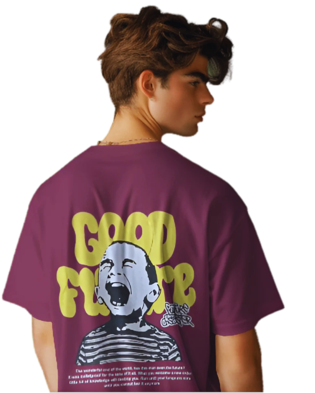 Vagabond oversized 180 Maroon Red Good Anime T-shirt