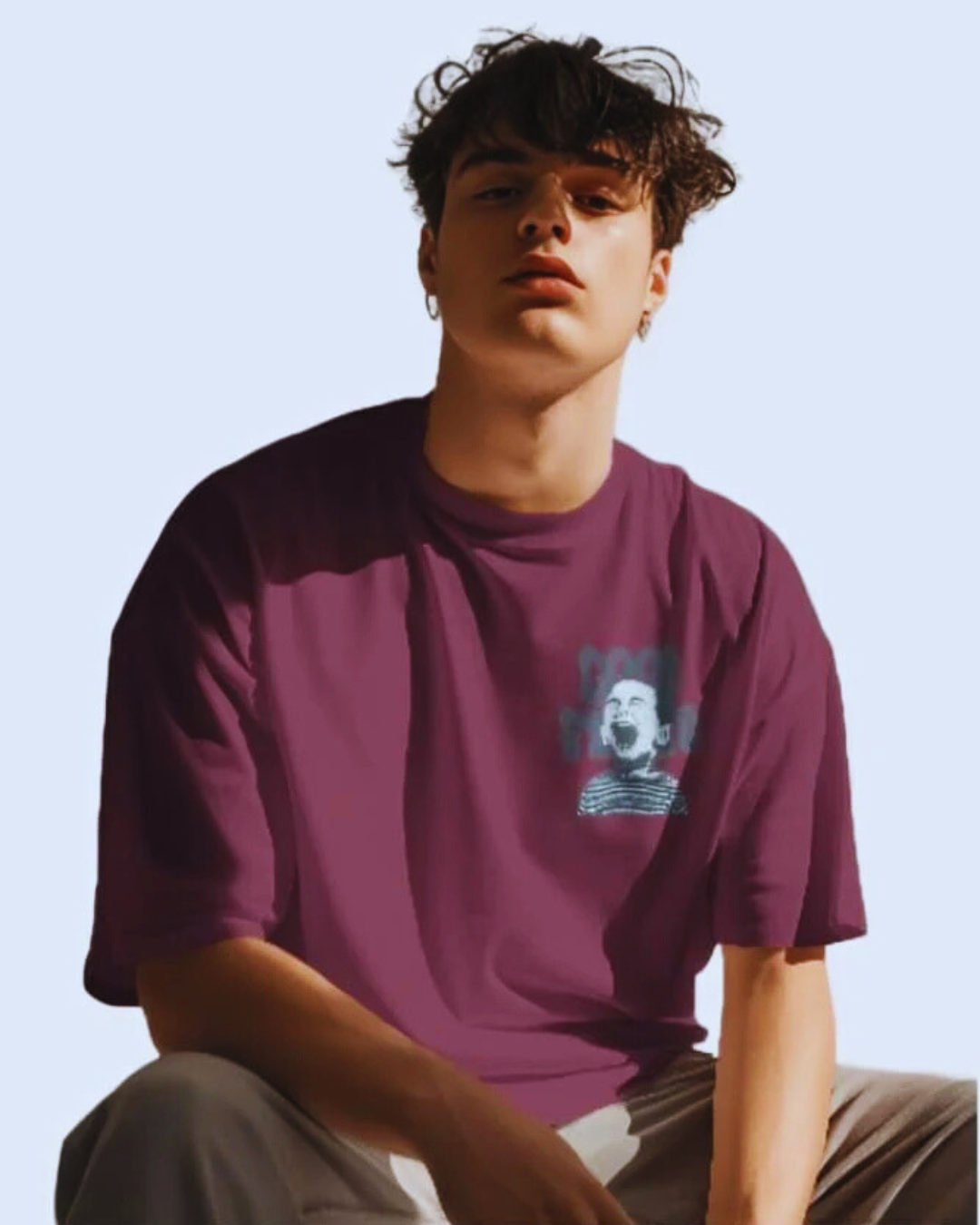 Vagabond oversized 180 Maroon Red Good Anime T-shirt