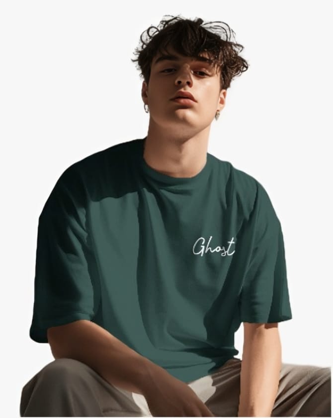 Vagabond oversized 180 Deep Green Ghost Anime T-shirt