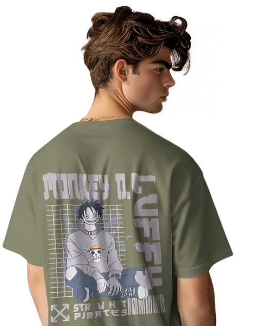 Vagabond oversized 180 Green Monkey D Luffy Anime T-shirt